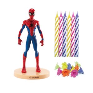 Spiderman, set ukrasa za tortu sa svjećicama