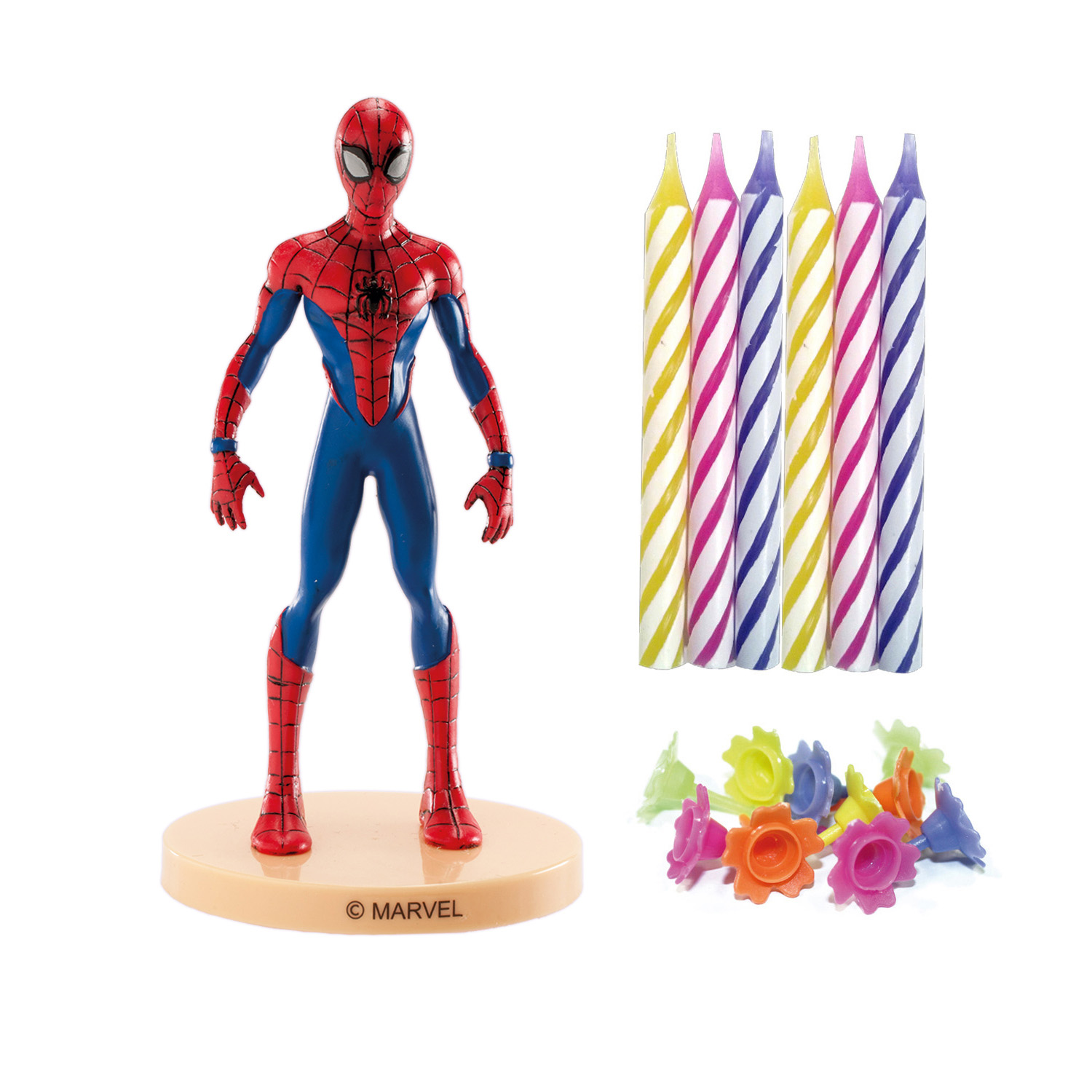 Spiderman, set ukrasa za tortu sa svjećicama