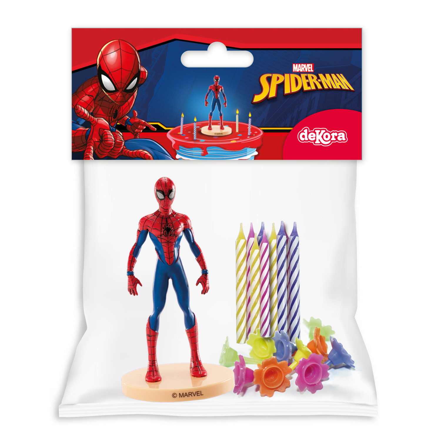 Spiderman, set ukrasa za tortu sa svjećicama - Slika 2
