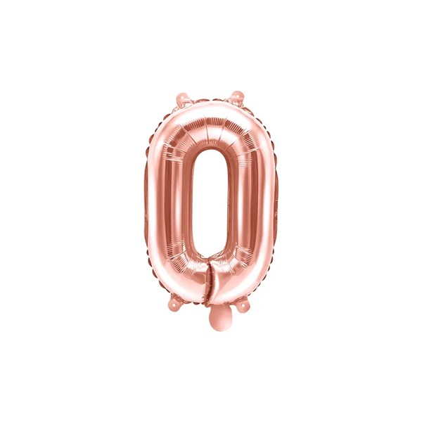 Folijski baloni brojevi 0-9, rose gold, 35 cm - Slika 2