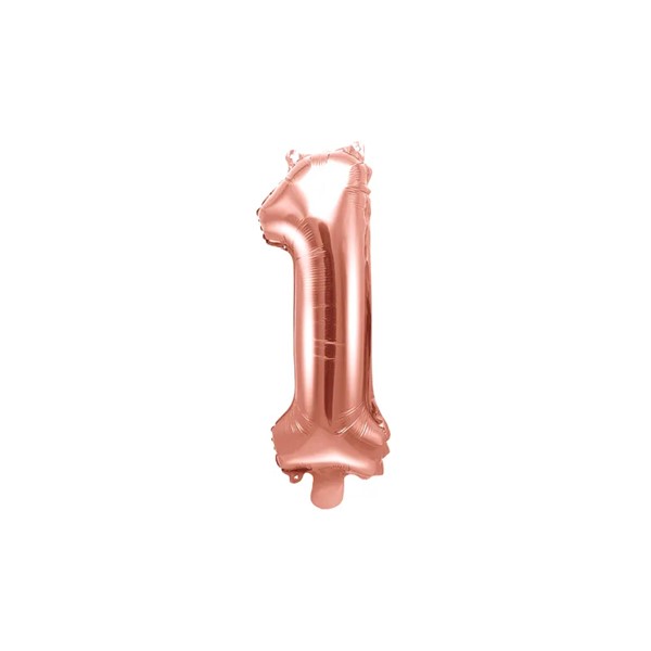 Folijski baloni brojevi 0-9, rose gold, 35 cm - Slika 3