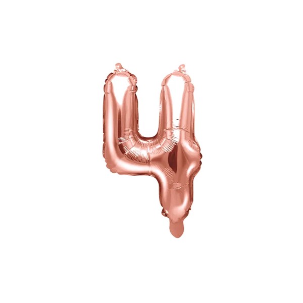 Folijski baloni brojevi 0-9, rose gold, 35 cm - Slika 6