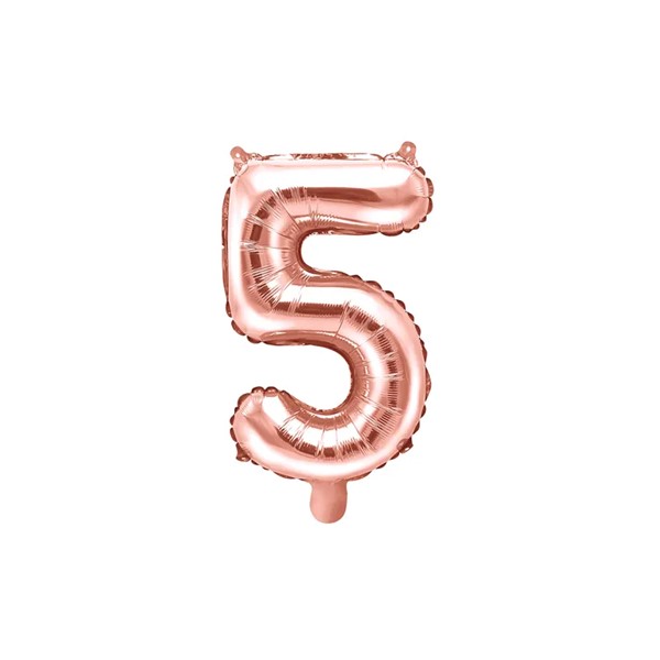Folijski baloni brojevi 0-9, rose gold, 35 cm - Slika 7