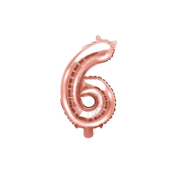 Folijski baloni brojevi 0-9, rose gold, 35 cm - Slika 8