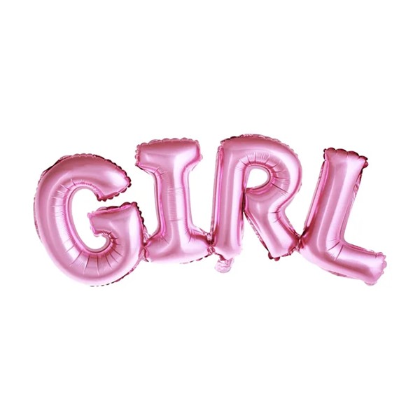 Folijski balon GIRL roza 33×74 cm