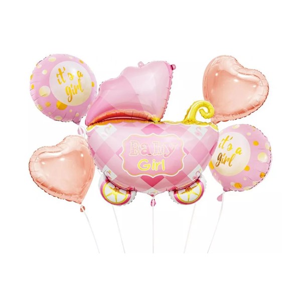 Balonski buket Baby Girl, roza