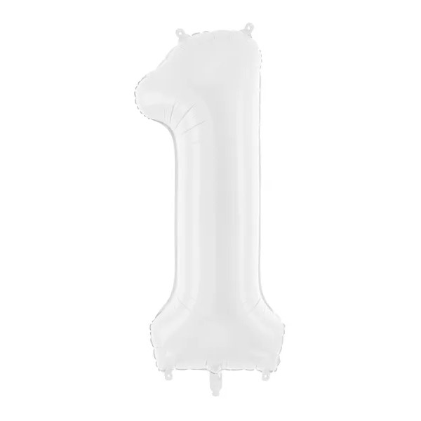 Folijski baloni brojevi 0-9, bijeli, 86 cm - Slika 3