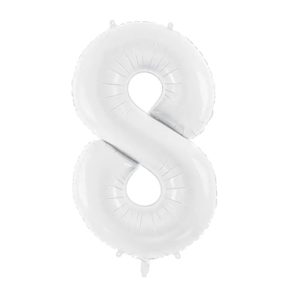 Folijski baloni brojevi 0-9, bijeli, 86 cm - Slika 10