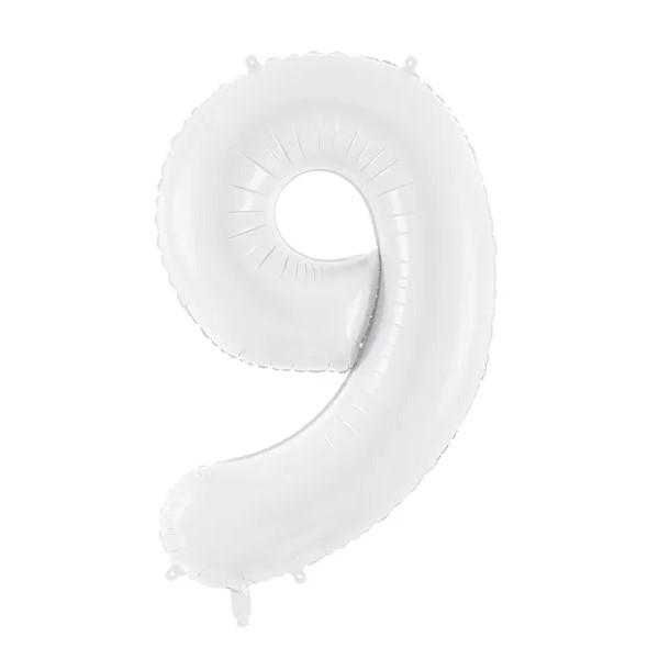 Folijski baloni brojevi 0-9, bijeli, 86 cm - Slika 11