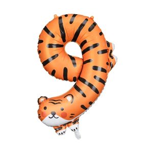 Folijski balon broj 9, tigar, 90 cm