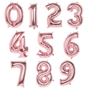 folij balon rose gold brojevi 86 cm