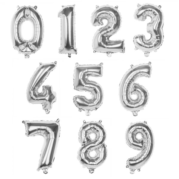folij balon srebrni brojevi 86 cm