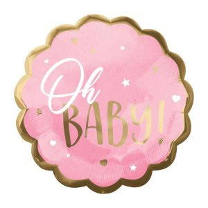 Folijski balon Oh baby roza, 55 cm