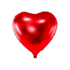 Folijski balon srce, crveno, 45 cm
