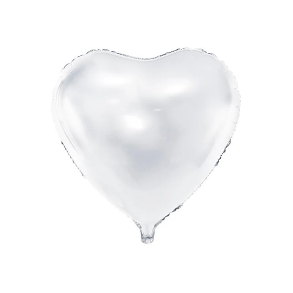 Folijski balon srce, bijelo, 45 cm