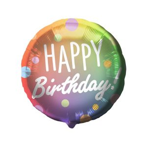 Folijski balon Happy Birthday, 45 cm
