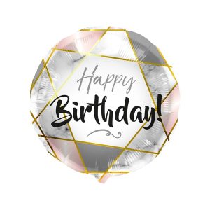 Folijski balon Happy Birthday, 45 cm
