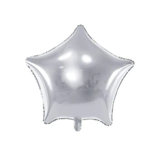 Folijski balon zvijezda, srebrni, 48 cm
