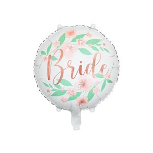 Folijski balon Bride to be, cvijeće, 45 cm