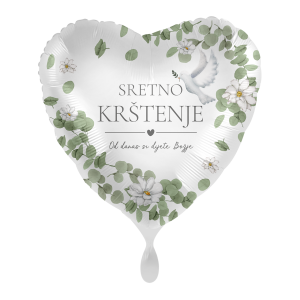Folijski balon, Sretno krštenje, 43 cm, M