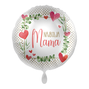 Folijski balon, Najbolja mama, 43 cm, M