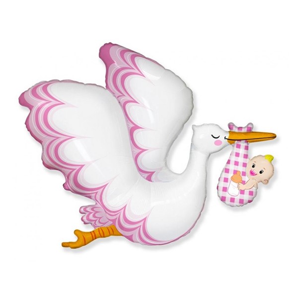Folijski balon roda, roza, 60 cm