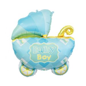 Folijski balon Baby kolica plava, 60 cm