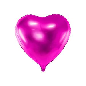 Folijski balon srce, roza, 45 cm