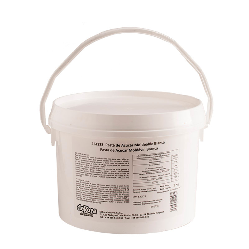 Ticino fondant šećerna masa BIJELA, 3 kg