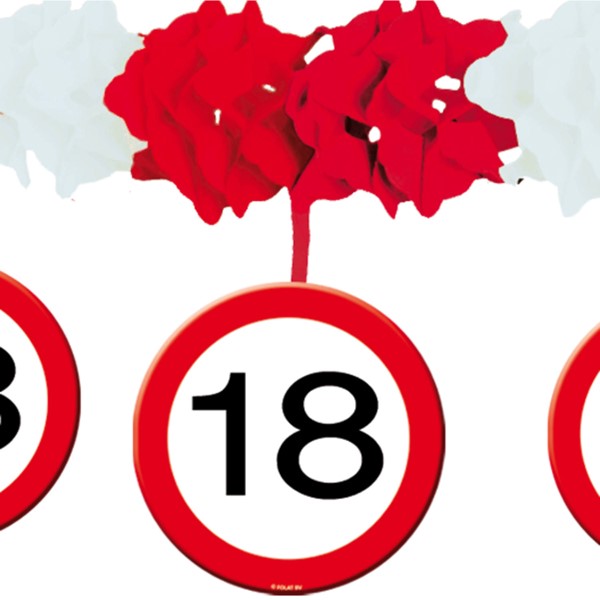 Girlanda prometni znak 18, 4 m