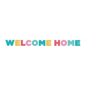 Kartonska girlanda Welcome Home, 250 cm