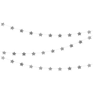 Girlanda srebrne zvjezdice, 360 cm