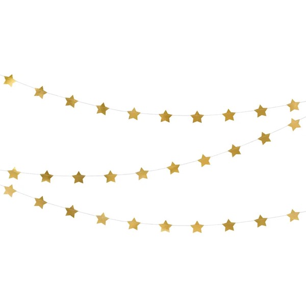 Girlanda zlatne zvjezdice, 360 cm
