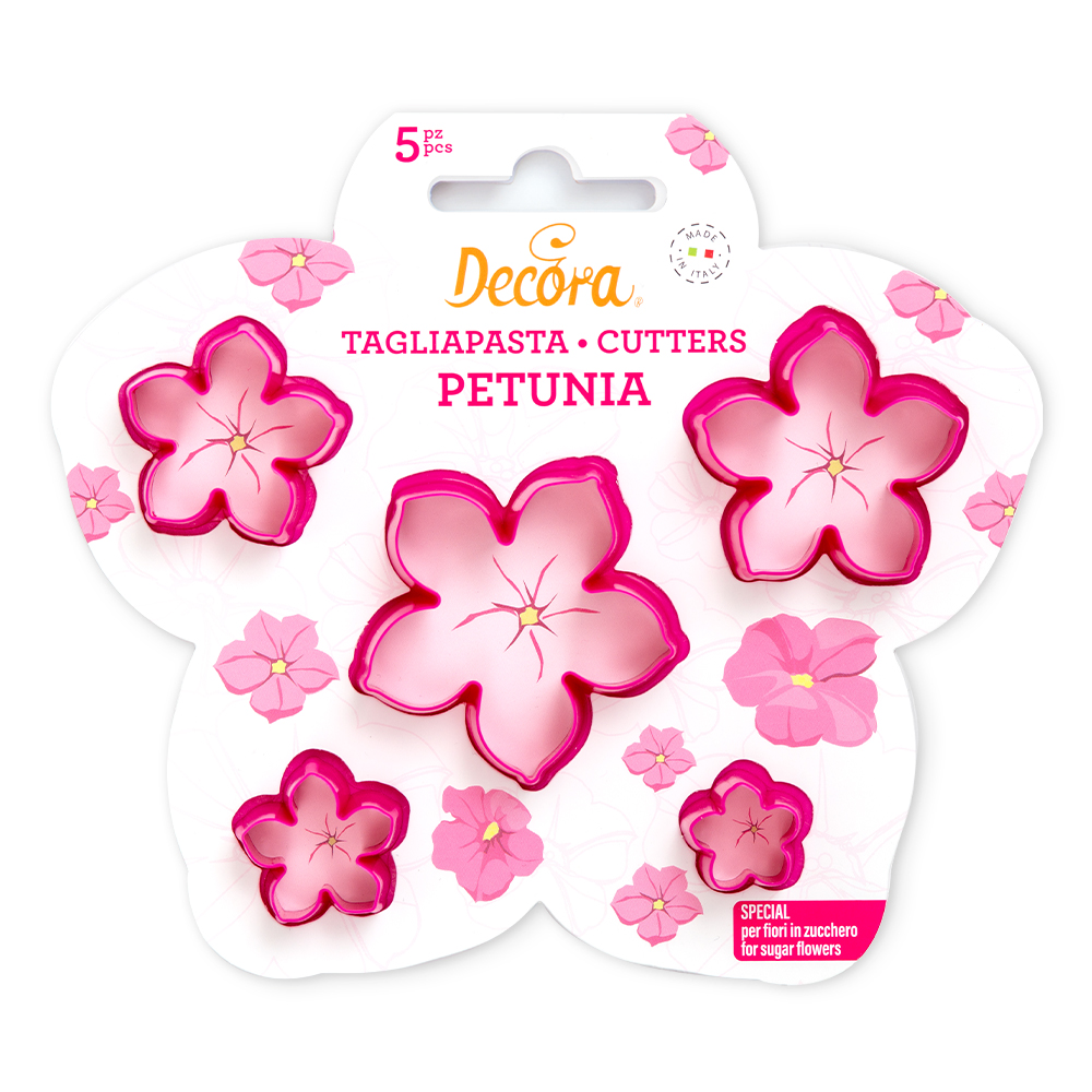 Izrezivači za fondant cvijeće | Petunija, 5 kom