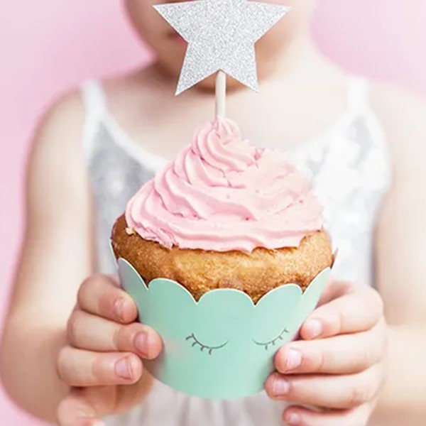 Mini topperi za torte i kolače, zvjezdice, 6 kom - Slika 2