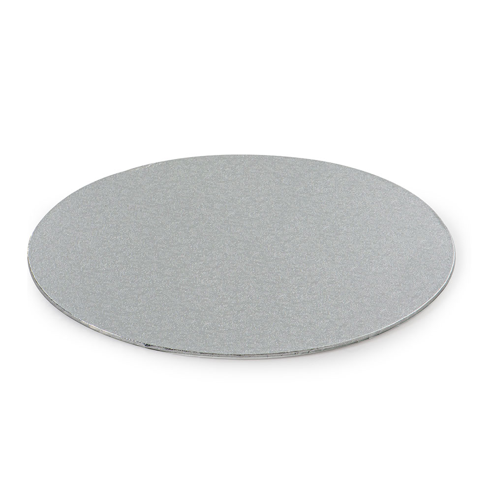 Kartonski podmetač za torte, srebrni, 25-32 cm