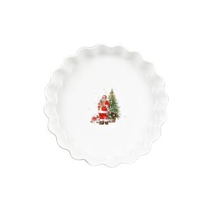 Keramički pekač za pitu Djed Mraz, Ø24,5 cm | Isabelle Rose