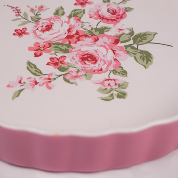 Keramički pekač za pitu Bella, roza, Ø26,5 cm | Isabelle Rose - Slika 2