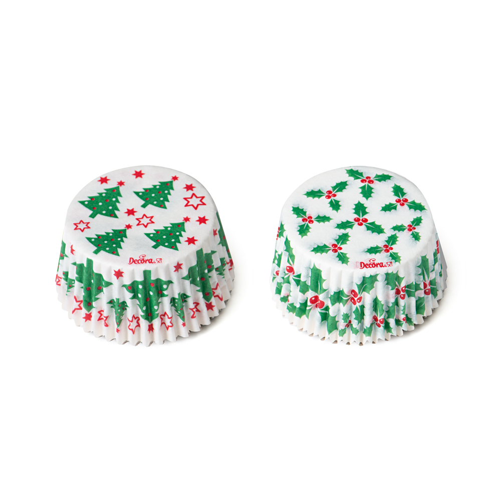 Papirnate košarice za muffine Holly & Christmas tree, 36 kom - Slika 2