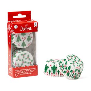 Papirnate košarice za muffine Holly & Christmas tree, 36 kom