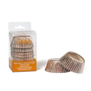 Papirnate košarice za muffine, metalik Rose Gold, 60 kom