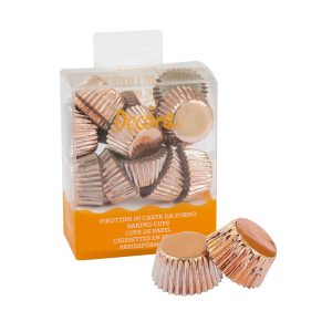 Košarice za praline i mini muffine, metalik Rose Gold