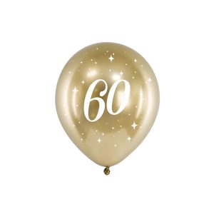 Lateks baloni, 60. rođendan, 6 kom