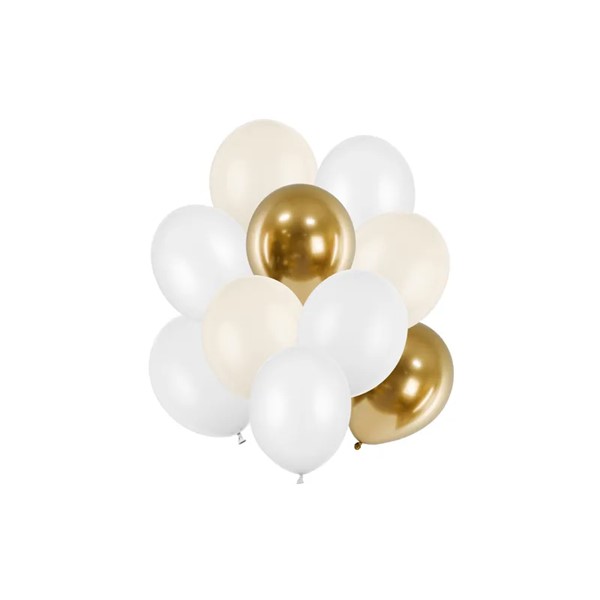 Lateks balonski buket White Gold