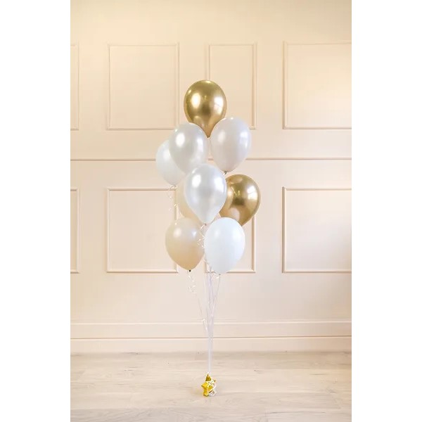 Lateks balonski buket White Gold - Slika 2