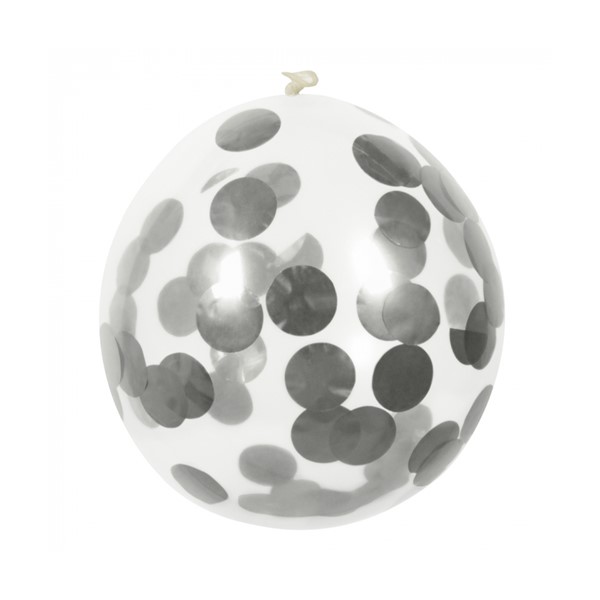 balon konfete srebrni