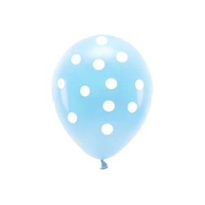 Balon plavi s točkicama, 33 cm, 6 kom