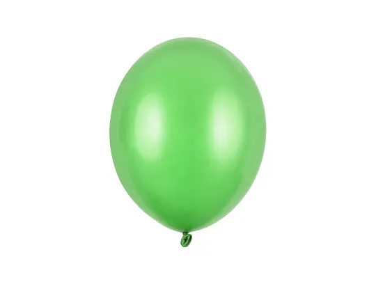 Metallic balon 27 cm, zeleni, Bright Green, 100 kom