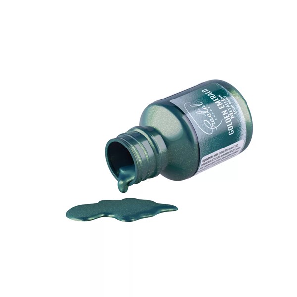 Metalik boja za kolače, Golden Emerald, 30 ml - Slika 2