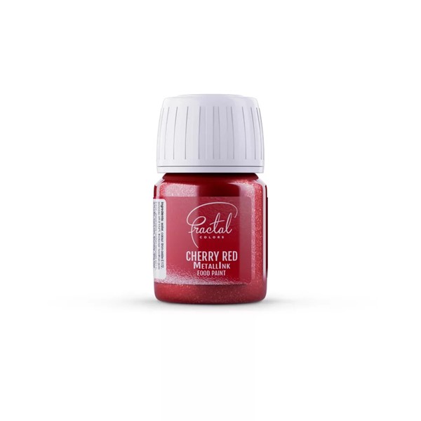 Metalik boja za kolače, Cherry Red, 30 ml - Slika 3